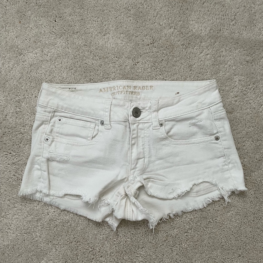 White American Eagle Jean Shorts